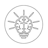 Icono del cerebro vector