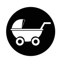 Baby carriages icon vector