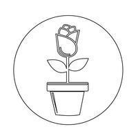 Flower Pot Icon vector