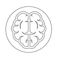 Icono del cerebro vector