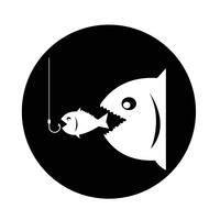 Big fish eat little fish vector