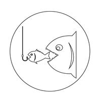 Big fish eat little fish vector