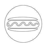 sausage hot dog icon vector