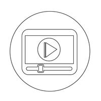 media player icon vector