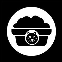 Pet cat food icon vector