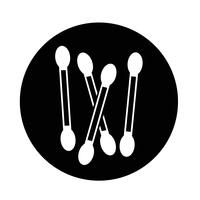 Cotton swab icon vector