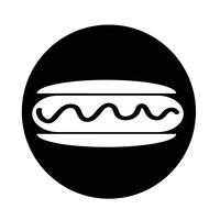 sausage hot dog icon vector