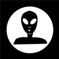 Icono alienígena vector