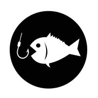 Fishing icon vector