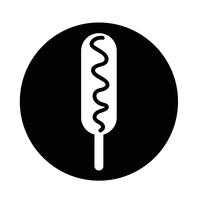 sausage hot dog icon vector