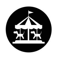 merry go round icon vector