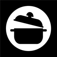 saucepan icon vector