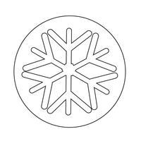 Icono de copo de nieve vector