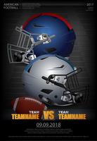 American football Poster Vector Illustration