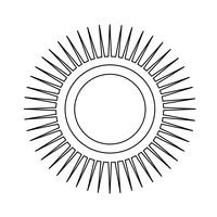 Icono de signo de sol vector