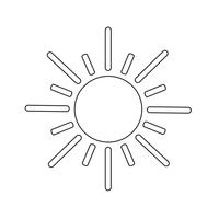 Icono de signo de sol vector