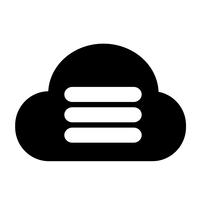 Icono de signo de nube vector