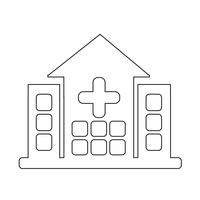 Sign of  Hospital icon vector