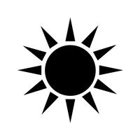 Icono de signo de sol vector