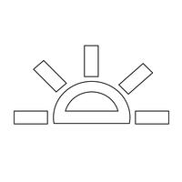 Sign of  sun icon vector