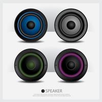 Altavoces aislados ilustración vectorial vector