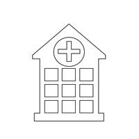 Sign of  Hospital icon vector