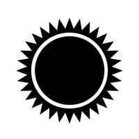 Icono de signo de sol vector