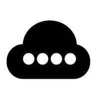 Icono de signo de nube vector