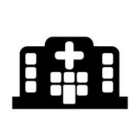 Icono de signo de hospital vector