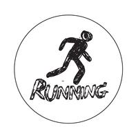 Sign of  Running icon vector