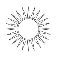 Icono de signo de sol vector