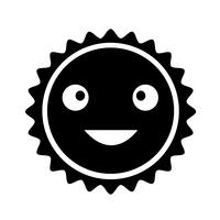 Icono de signo de sol vector