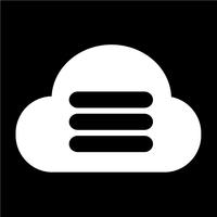 Icono de signo de nube vector