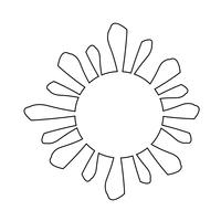 Sign of  sun icon vector