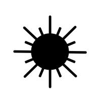 Icono de signo de sol vector