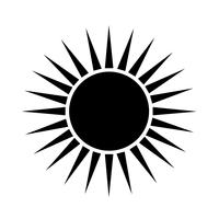 Icono de signo de sol vector