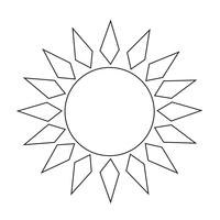 Sign of  sun icon vector