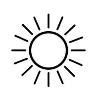 Icono de signo de sol vector