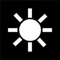 Icono de signo de sol vector