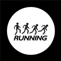 sign of  Running icon vector