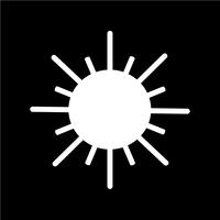 Icono de signo de sol vector