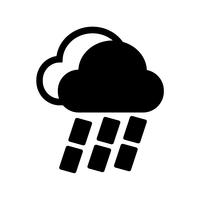 Icono de lluvia de nubes vector