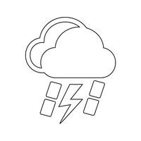 Cloud rain icon vector