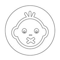 Baby Face Icon vector