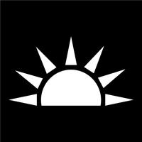 Icono de signo de sol vector