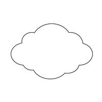 Icono de signo de nube