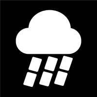 Icono de lluvia de nubes vector