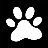 animal paw print icon vector