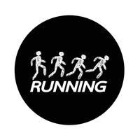 Sign of  Running icon vector