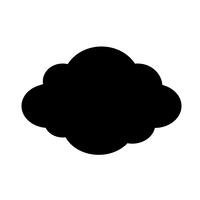 Icono de signo de nube vector